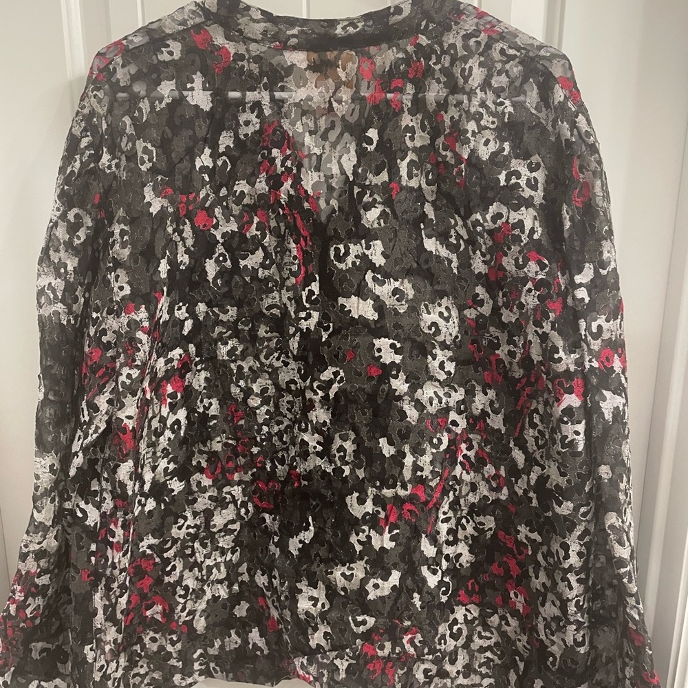 Ruby Rd. Black and Red Button Down Shirt - Picture 5 of 5